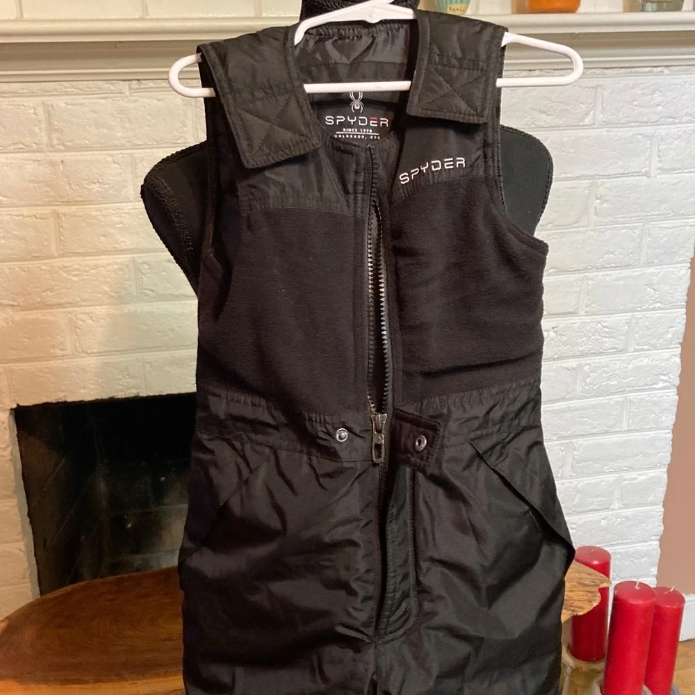 Spyder Black Kids Insulated Ski Bib 4T new condition